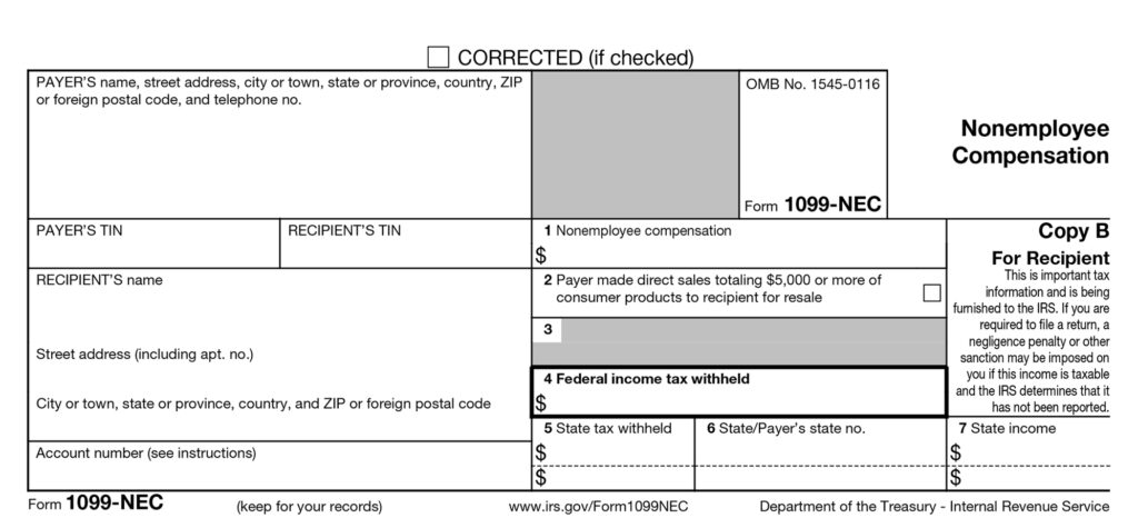 does c corp get 1099